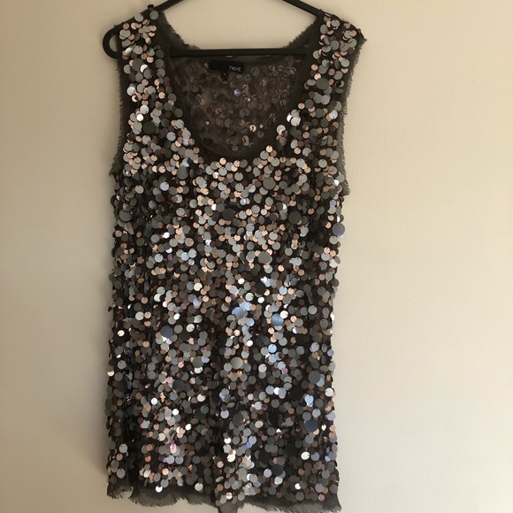 Next Uk Silvergrey Sequence Long Top 